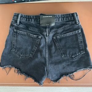 Alexander Wang black high waisted denim shorts